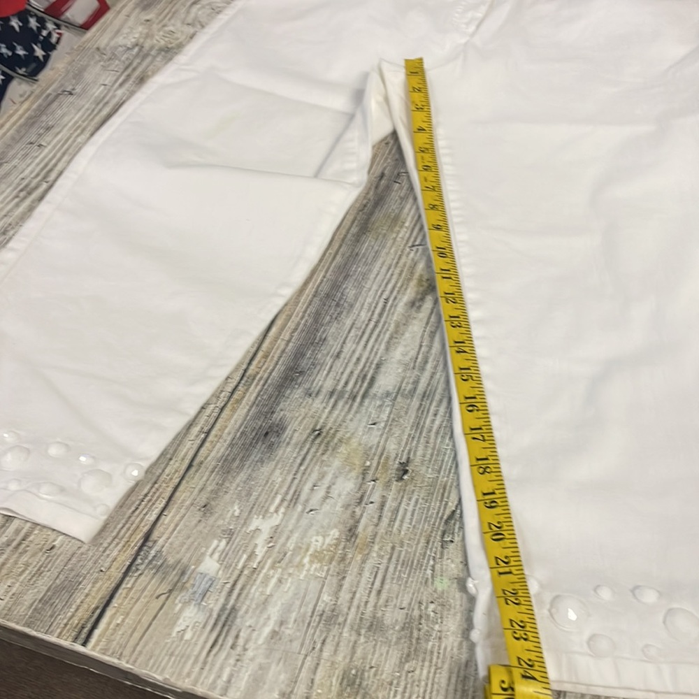 Ruby Rd White Cropped Jeans, Size 10 - image 3